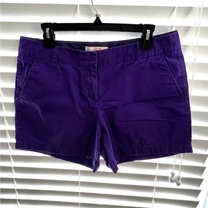 J CREW PURPLE SHORTS